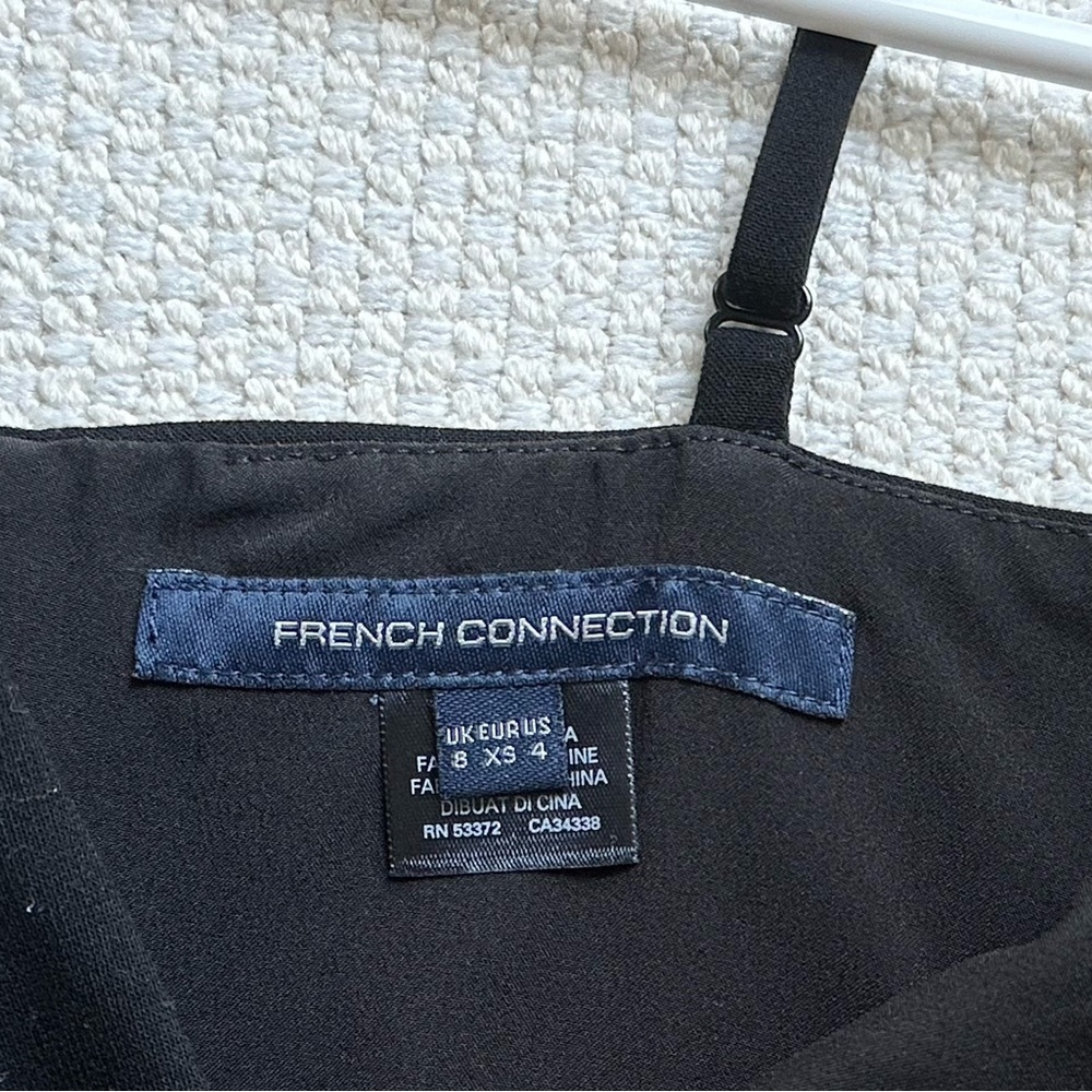 French Connection Black Asymmetric Mini Dress - Picture 10 of 11